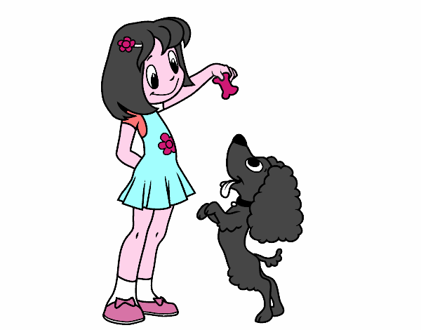 Niña con perrito