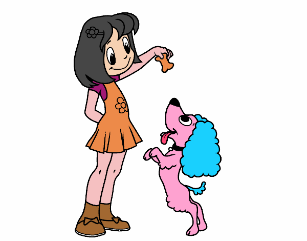 Niña con perrito