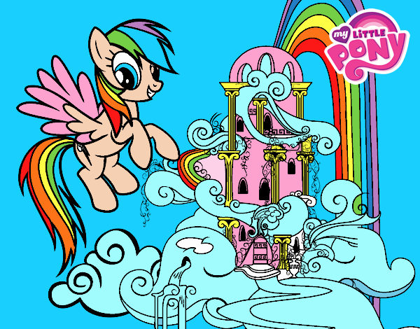 Rainbow Dash en su palacio