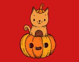 Un gatito de Halloween