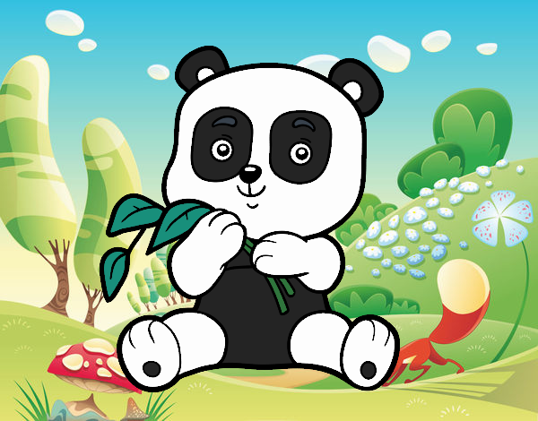 Un oso panda