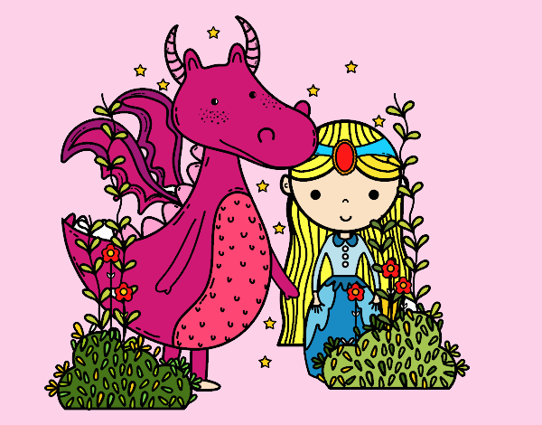 Dragón y princesa