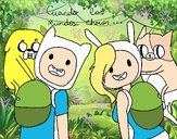 Finn y Jake con Fionna y Cake