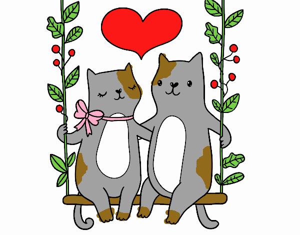 Gatitos enamorados