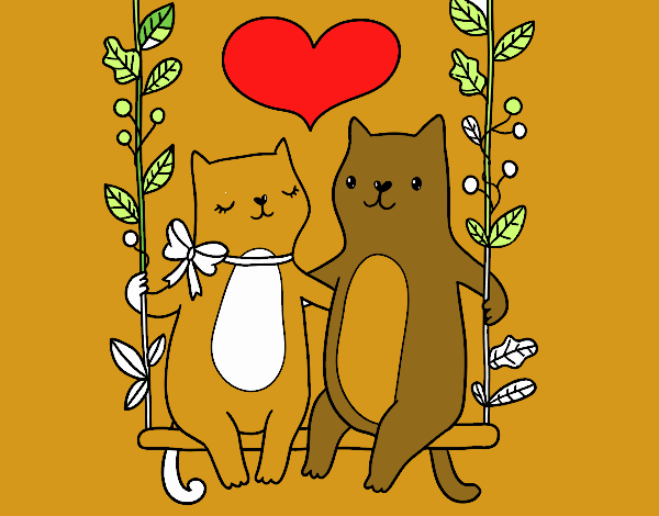 Gatitos enamorados