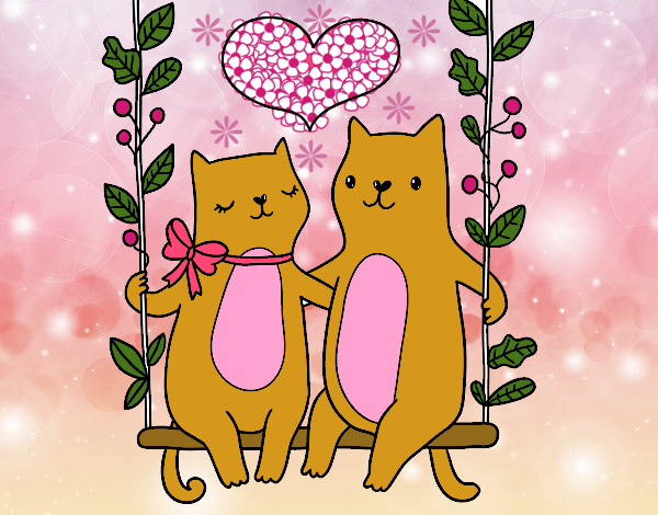 Gatitos enamorados