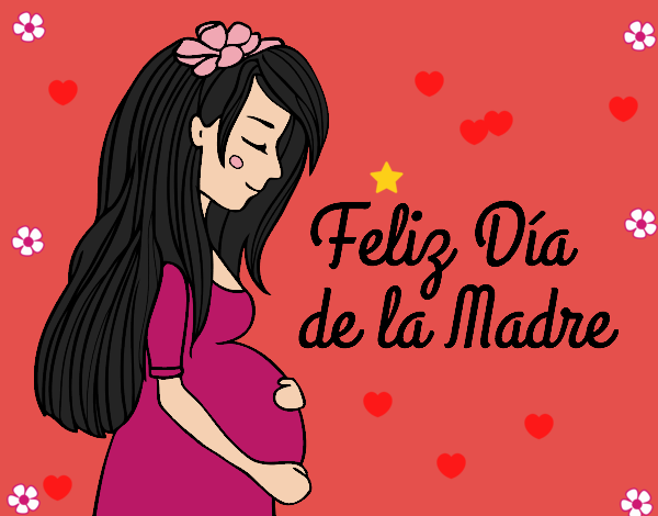 Mamá embarazada en el día de la madre