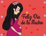 Mamá embarazada en el día de la madre