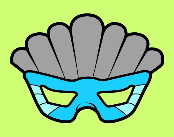 Máscara con plumas