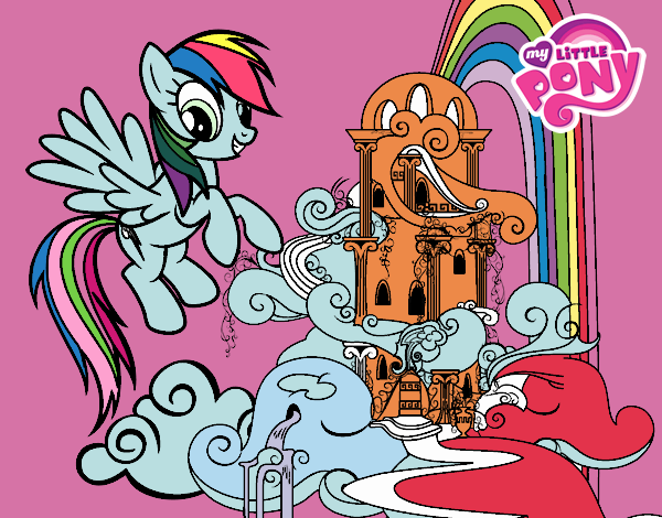 Rainbow Dash en su palacio