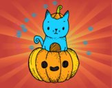 Un gatito de Halloween