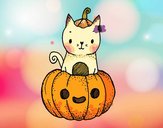 Un gatito de Halloween