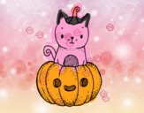 Un gatito de Halloween