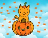 Un gatito de Halloween