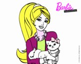 Barbie con su linda gatita