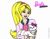 Barbie con su linda gatita