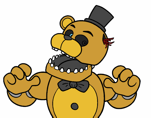 Golden Freddy pintado como la pelicula