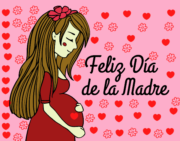 Mamá embarazada en el día de la madre