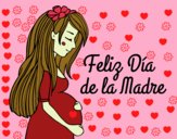 Mamá embarazada en el día de la madre