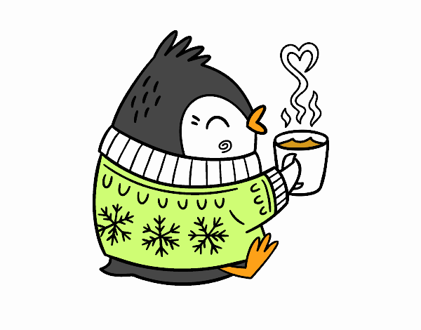 Pajarito tomando un té