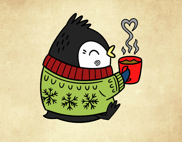 Pajarito tomando un té