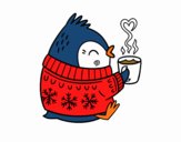 Pajarito tomando un té