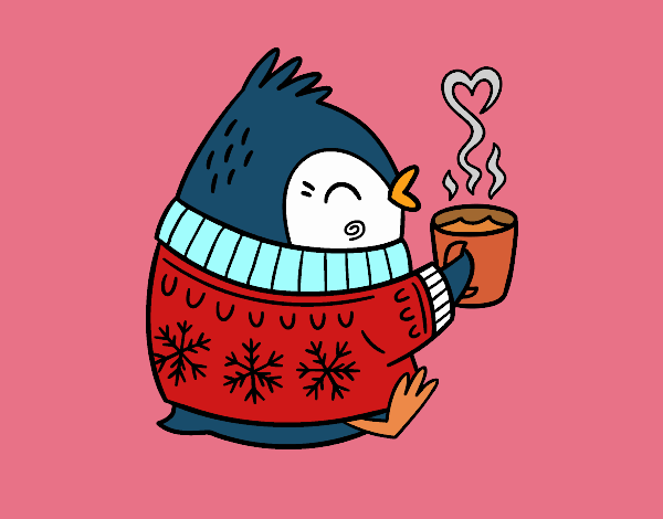 Pajarito tomando un té