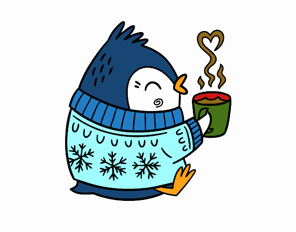 Pajarito tomando un té