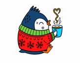 Pajarito tomando un té