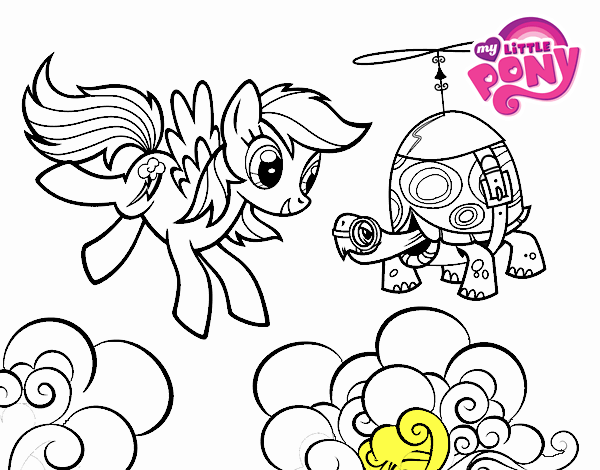 Rainbow Dash y la tortuga tanque