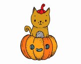 Un gatito de Halloween