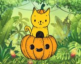 Un gatito de Halloween