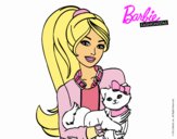 Barbie con su linda gatita