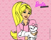 Barbie con su linda gatita