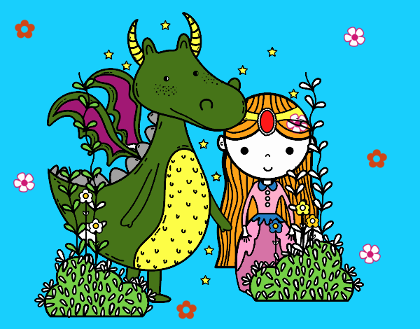 Dragón y princesa