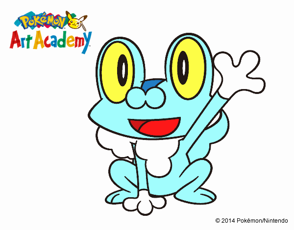 Froakie saludando