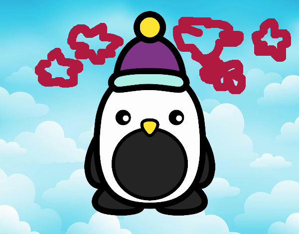 Pingüino navideño