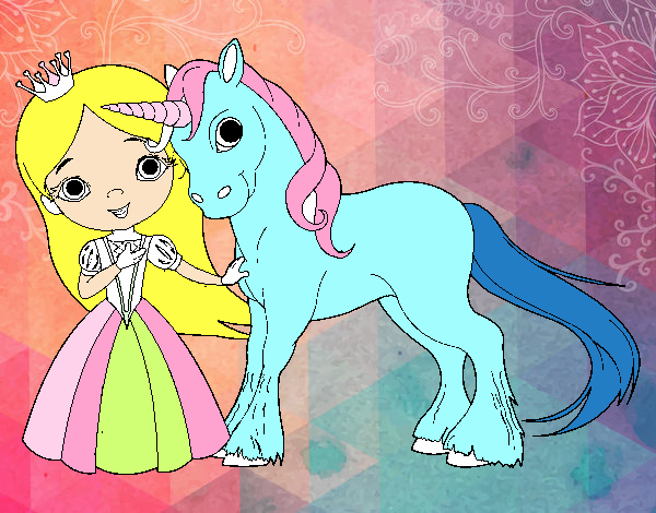 Princesa y unicornio