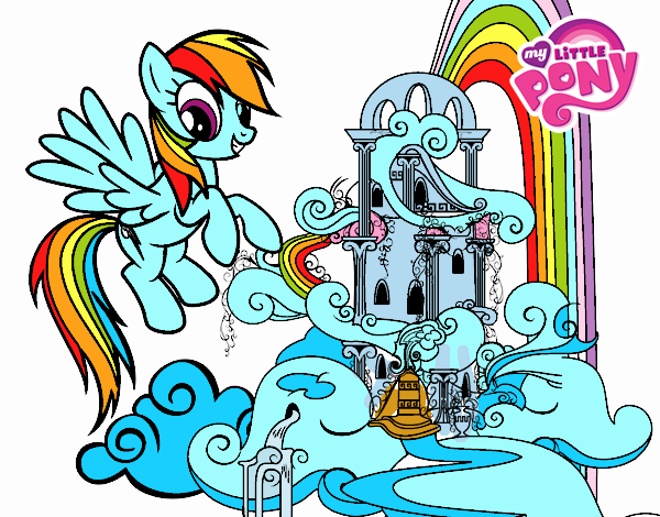 Rainbow Dash en su palacio