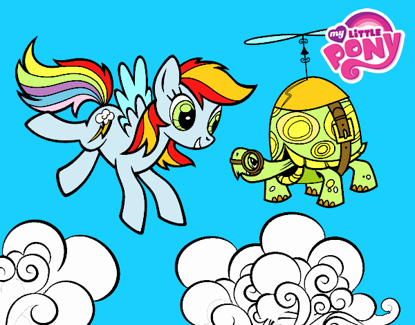 Rainbow Dash y la tortuga tanque