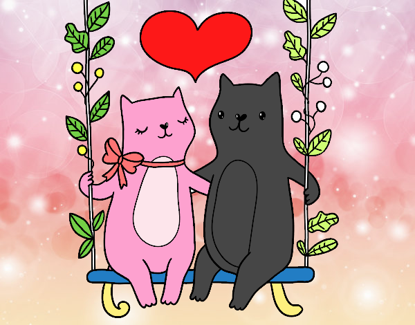 Gatitos enamorados