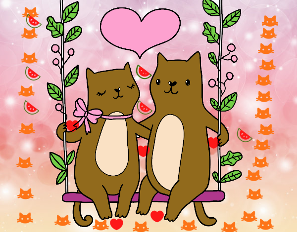 Gatitos enamorados