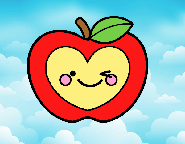 manzana kawaii