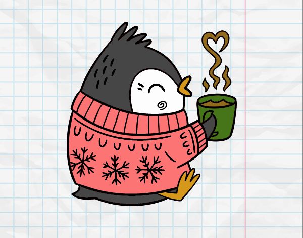 Pajarito tomando un té