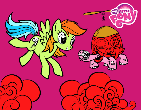 Rainbow Dash y la tortuga tanque