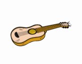 Una guitarra acústica