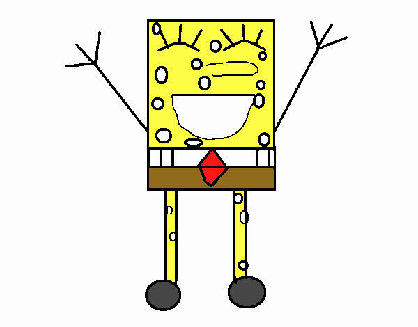 Bob Esponja feliz