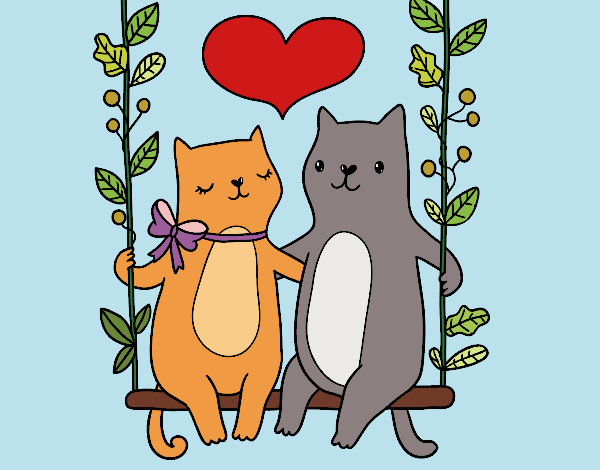 Gatitos enamorados