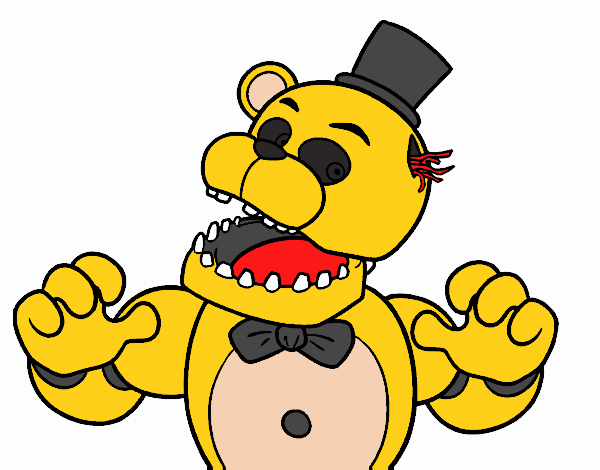 dibujo de withered golden freddy de five nights at freddy,s