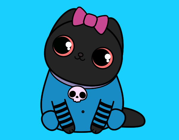 Gatito negro bebe